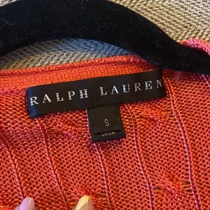 Ralph, Lauren, Black, Label, 100% Silk Cable style Cardigan. Size small.